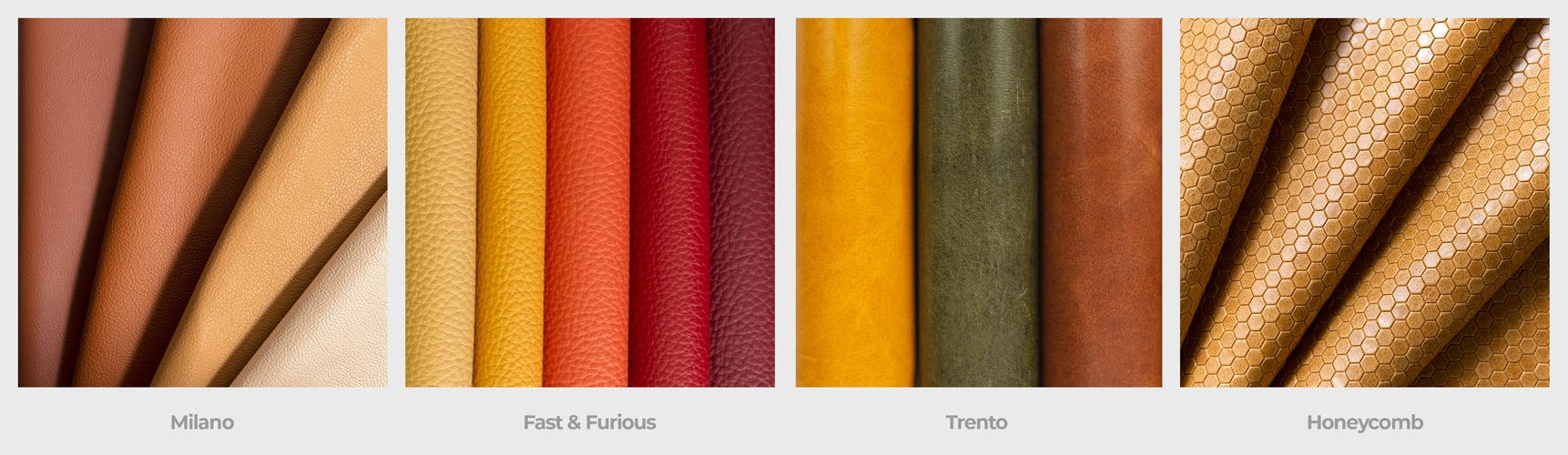 Jamie Stern Leathers including Milano, Fast & Furious, Trento and Honeycomb